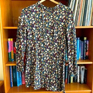 Zara floral tie-front dress